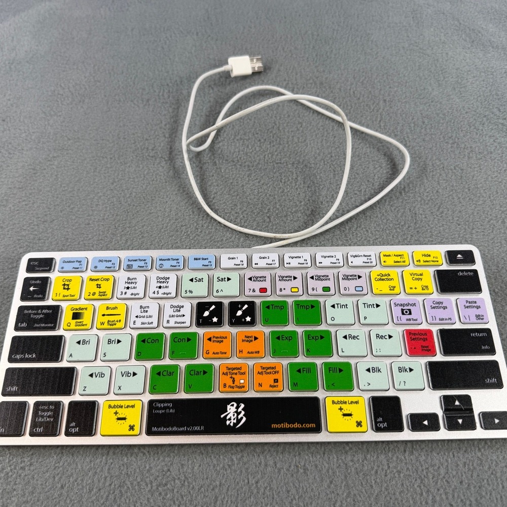 MotibodoBoard v2.00LR Adobe Lightroom Editing Keyboard Apple A1242 Wired USB‎